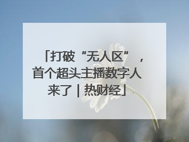 打破“无人区”，首个超头主播数字人来了｜热财经