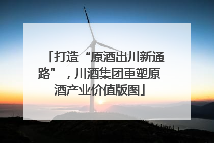 打造“原酒出川新通路”，川酒集团重塑原酒产业价值版图