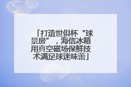 打造世俱杯“球景房”，海信冰箱用真空磁场保鲜技术满足球迷味蕾