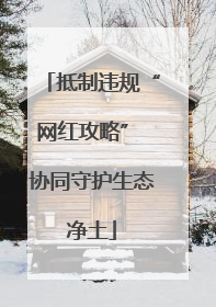 抵制违规“网红攻略” 协同守护生态净土