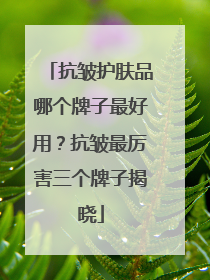 抗皱护肤品哪个牌子最好用？抗皱最厉害三个牌子揭晓