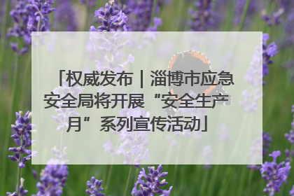权威发布｜淄博市应急安全局将开展“安全生产月”系列宣传活动