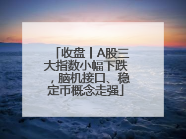 收盘丨A股三大指数小幅下跌，脑机接口、稳定币概念走强