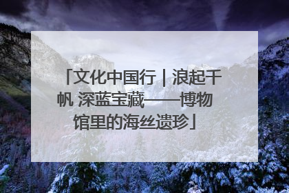 文化中国行｜浪起千帆 深蓝宝藏——博物馆里的海丝遗珍