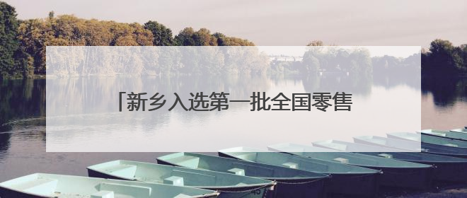 新乡入选第一批全国零售业创新提升试点城市！