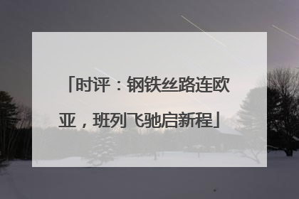 时评：钢铁丝路连欧亚，班列飞驰启新程