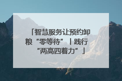 智慧服务让预约卸粮“零等待”丨践行“两高四着力”