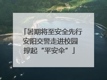 暑期将至安全先行 安阳交警走进校园撑起“平安伞”