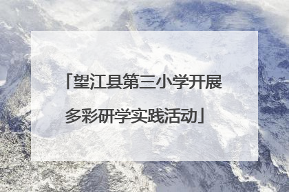 望江县第三小学开展多彩研学实践活动