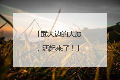 武大边的大厦，活起来了！