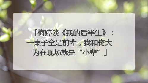梅婷谈《我的后半生》：一桌子全是前辈，我和佟大为在现场就是“小辈”