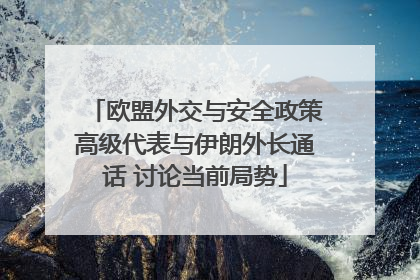 欧盟外交与安全政策高级代表与伊朗外长通话 讨论当前局势