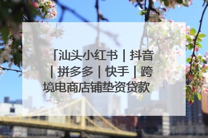 汕头小红书｜抖音｜拼多多｜快手｜跨境电商店铺垫资贷款企业-漫商易