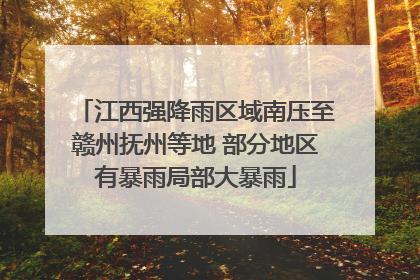 江西强降雨区域南压至赣州抚州等地 部分地区有暴雨局部大暴雨