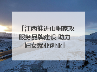 江西推进巾帼家政服务品牌建设 助力妇女就业创业
