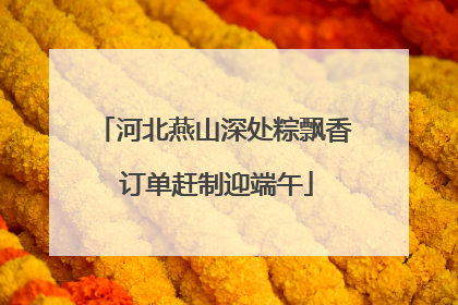 河北燕山深处粽飘香 订单赶制迎端午