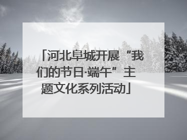 河北阜城开展“我们的节日·端午”主题文化系列活动