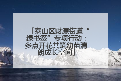 泰山区财源街道“绿书签”专项行动：多点开花共筑幼苗清朗成长空间