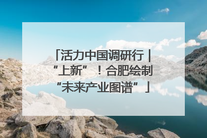 活力中国调研行｜“上新”！合肥绘制“未来产业图谱”