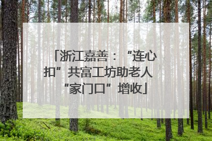 浙江嘉善：“连心扣”共富工坊助老人“家门口”增收