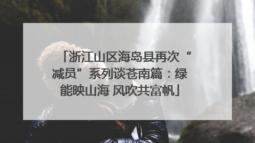 浙江山区海岛县再次“减员”系列谈苍南篇：绿能映山海 风吹共富帆