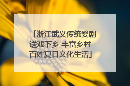 浙江武义传统婺剧送戏下乡 丰富乡村百姓夏日文化生活