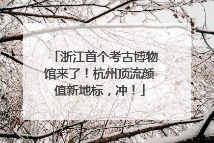 浙江首个考古博物馆来了！杭州顶流颜值新地标，冲！