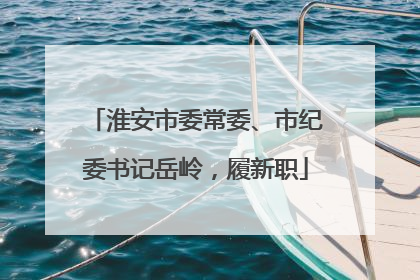 淮安市委常委、市纪委书记岳岭，履新职