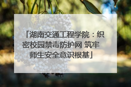 湖南交通工程学院：织密校园禁毒防护网 筑牢师生安全意识根基