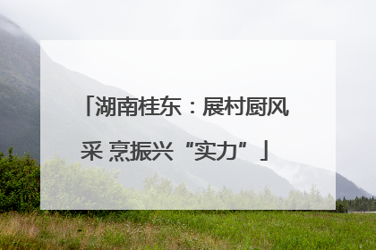 湖南桂东：展村厨风采 烹振兴“实力”