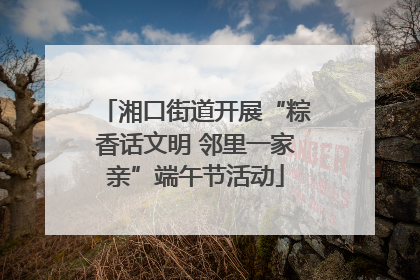湘口街道开展“粽香话文明 邻里一家亲”端午节活动