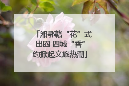 湘鄂赣“花”式出圈 四城“香”约掀起文旅热潮