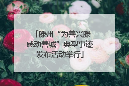 滕州“为善兴滕 感动善城”典型事迹发布活动举行