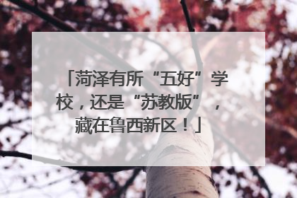 菏泽有所“五好”学校，还是“苏教版”，藏在鲁西新区！