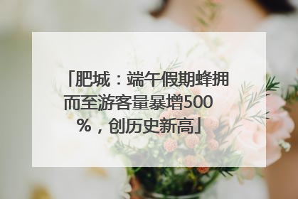 肥城：端午假期蜂拥而至游客量暴增500%，创历史新高