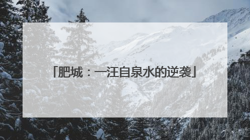 肥城：一汪自泉水的逆袭