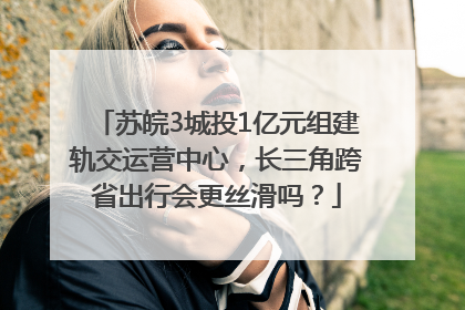 苏皖3城投1亿元组建轨交运营中心，长三角跨省出行会更丝滑吗？