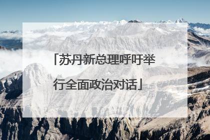 苏丹新总理呼吁举行全面政治对话