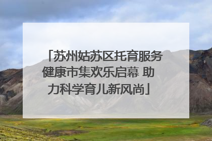 苏州姑苏区托育服务健康市集欢乐启幕 助力科学育儿新风尚