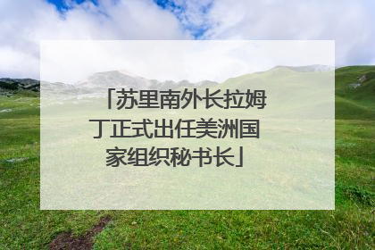 苏里南外长拉姆丁正式出任美洲国家组织秘书长