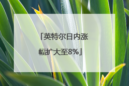 英特尔日内涨幅扩大至8%