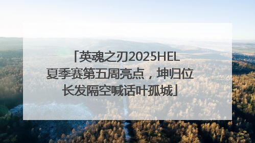英魂之刃2025HEL夏季赛第五周亮点，坤归位长发隔空喊话叶孤城