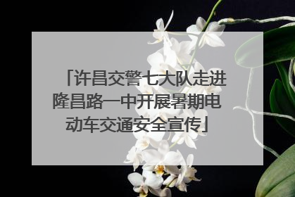 许昌交警七大队走进隆昌路一中开展暑期电动车交通安全宣传