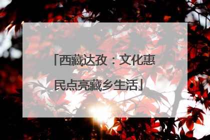 西藏达孜：文化惠民点亮藏乡生活