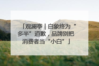 观澜亭｜白象终为“多半”道歉，品牌别把消费者当“小白”