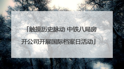触摸历史脉动 中铁八局房开公司开展国际档案日活动