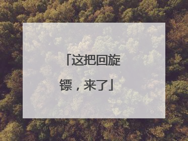 这把回旋镖，来了