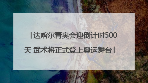 达喀尔青奥会迎倒计时500天 武术将正式登上奥运舞台