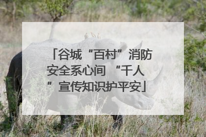 谷城“百村”消防安全系心间 “千人”宣传知识护平安
