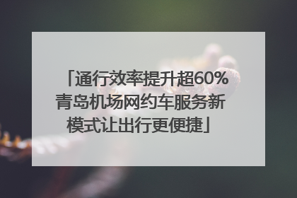 通行效率提升超60% 青岛机场网约车服务新模式让出行更便捷